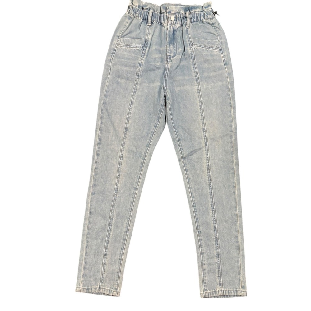 [BLANKNYC]‎ Paperbag Waist Jeans Light Wash Denim Pants Casual Size 25 NWOT